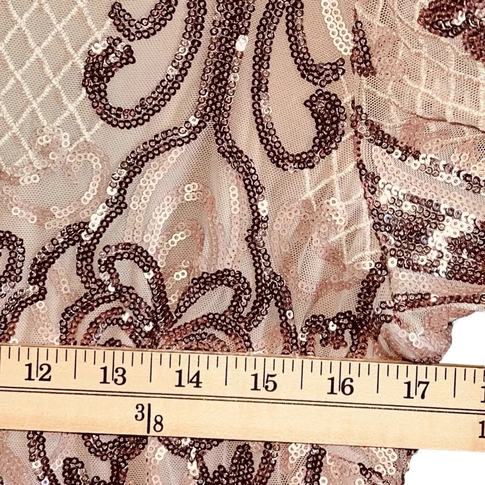 Betsy & Adam formal dress with a A-line Silhouette new with tags 14 Rose Gold - Picture 9 of 10